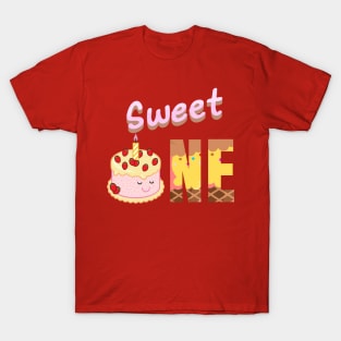 First Birthday Cake Sweet One T-Shirt